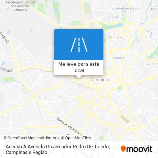 Acesso À Avenida Governador Pedro De Toledo mapa