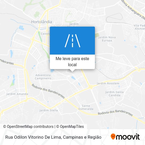 Rua Odilon Vitorino De Lima mapa