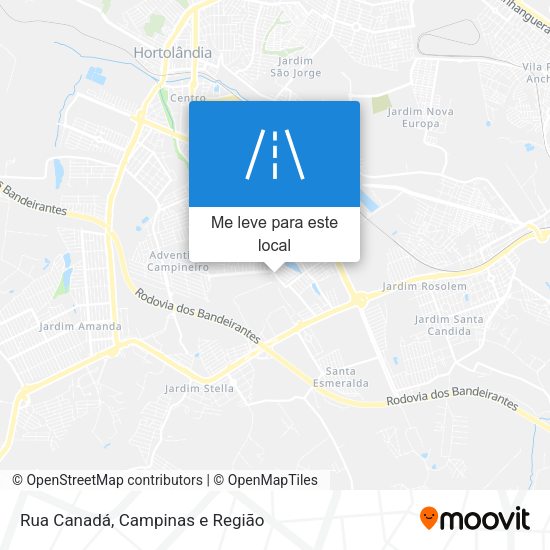 Rua Canadá mapa