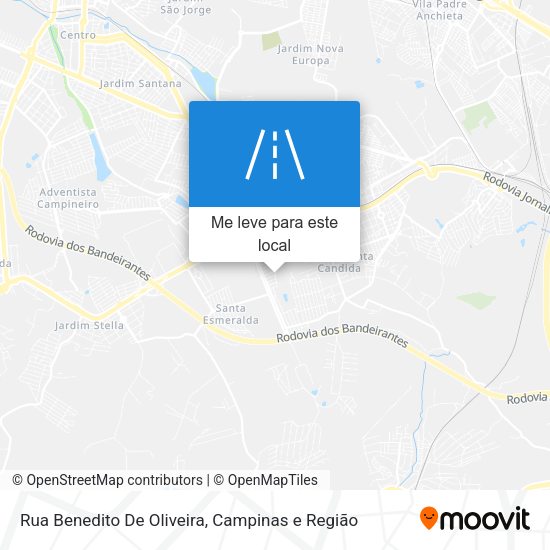 Rua Benedito De Oliveira mapa