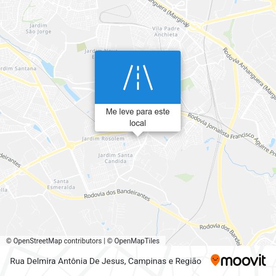 Rua Delmira Antônia De Jesus mapa