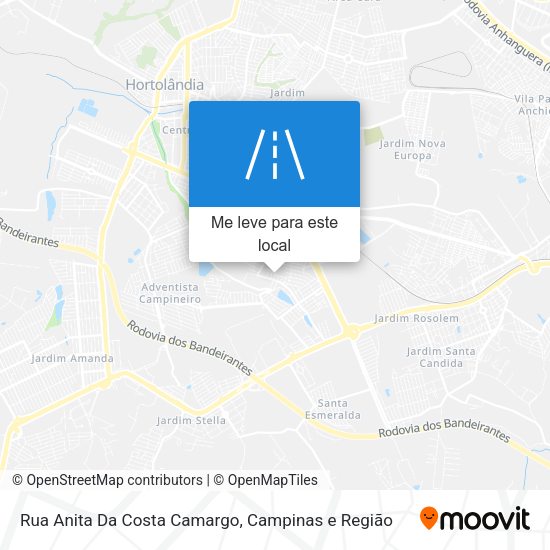 Rua Anita Da Costa Camargo mapa