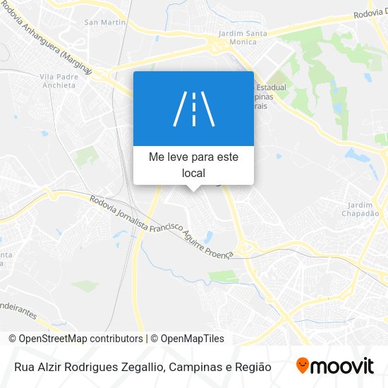 Rua Alzir Rodrigues Zegallio mapa
