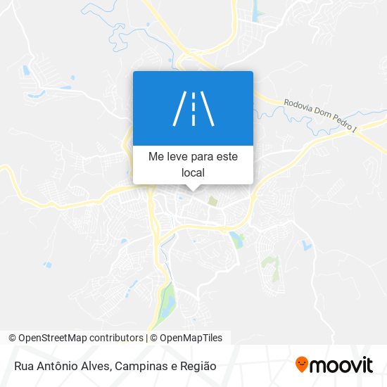 Rua Antônio Alves mapa