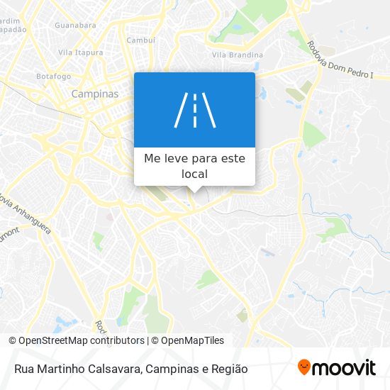 Rua Martinho Calsavara mapa