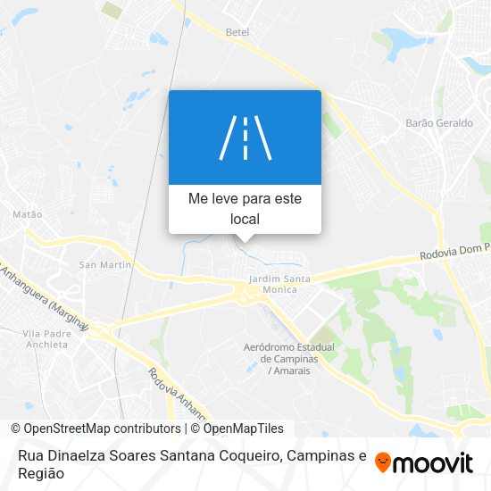 Rua Dinaelza Soares Santana Coqueiro mapa