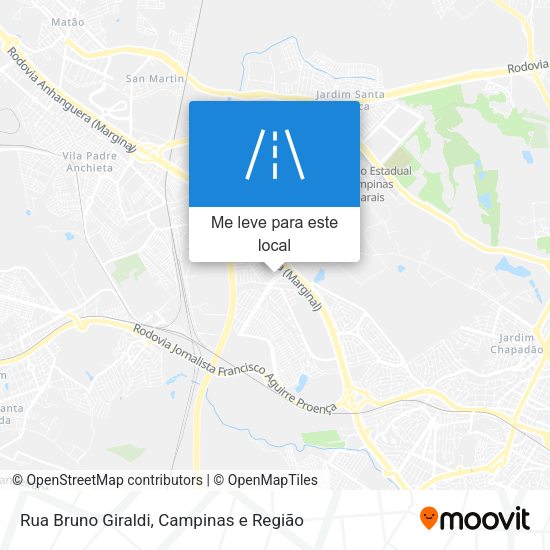 Rua Bruno Giraldi mapa