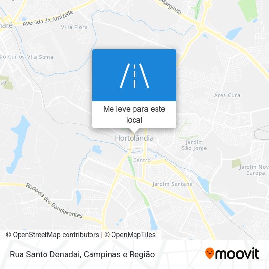 Rua Santo Denadai mapa