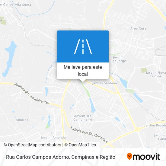 Rua Carlos Campos Adorno mapa