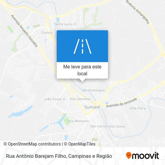 Rua Antônio Barejam Filho mapa