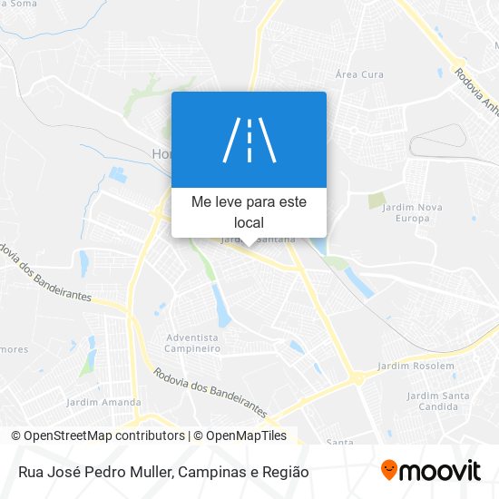 Rua José Pedro Muller mapa