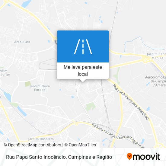 Rua Papa Santo Inocêncio mapa