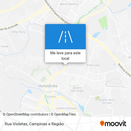 Rua Violetas mapa