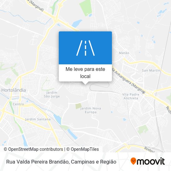Rua Valda Pereira Brandão mapa