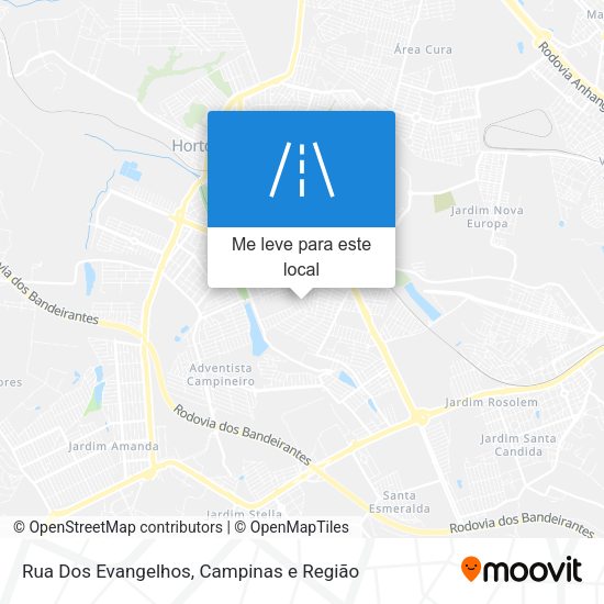 Rua Dos Evangelhos mapa
