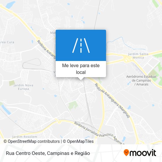 Rua Centro Oeste mapa
