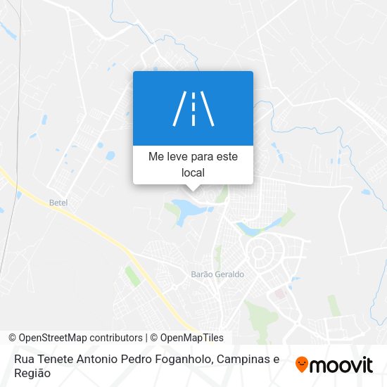 Rua Tenete Antonio Pedro Foganholo mapa