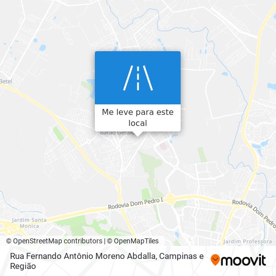 Rua Fernando Antônio Moreno Abdalla mapa