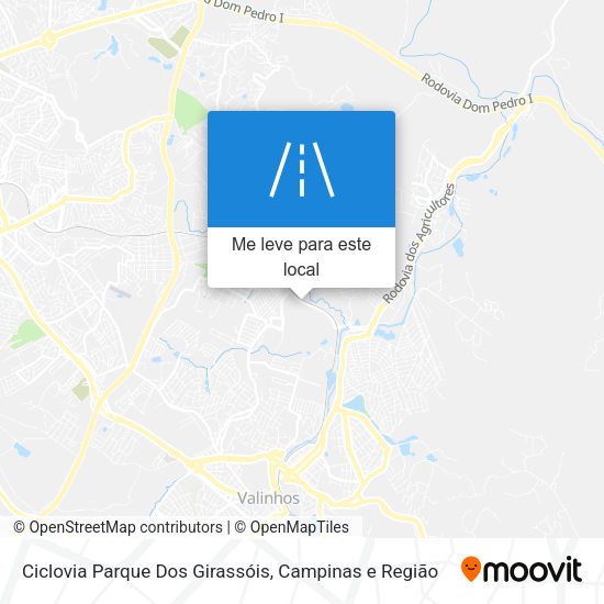 Ciclovia Parque Dos Girassóis mapa