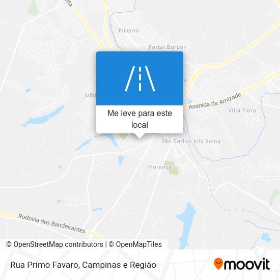 Rua Primo Favaro mapa