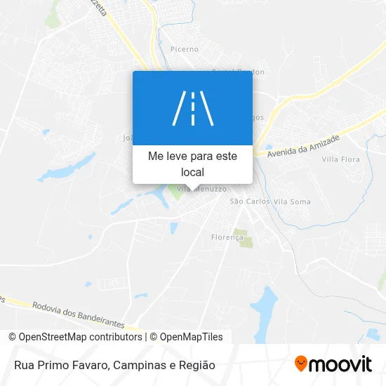 Rua Primo Favaro mapa
