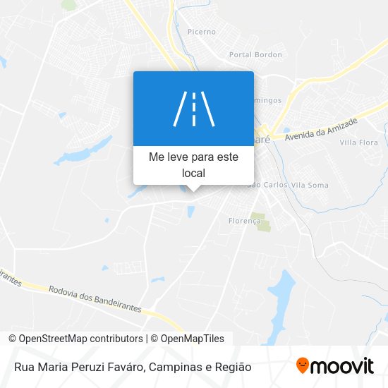Rua Maria Peruzi Faváro mapa