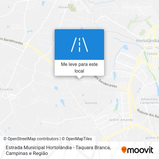 Estrada Municipal Hortolândia - Taquara Branca mapa