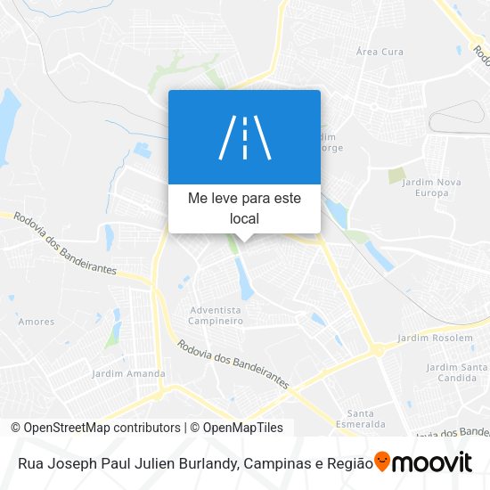 Rua Joseph Paul Julien Burlandy mapa
