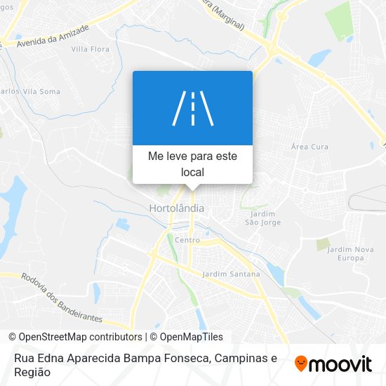 Rua Edna Aparecida Bampa Fonseca mapa
