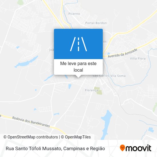 Rua Santo Tófoli Mussato mapa