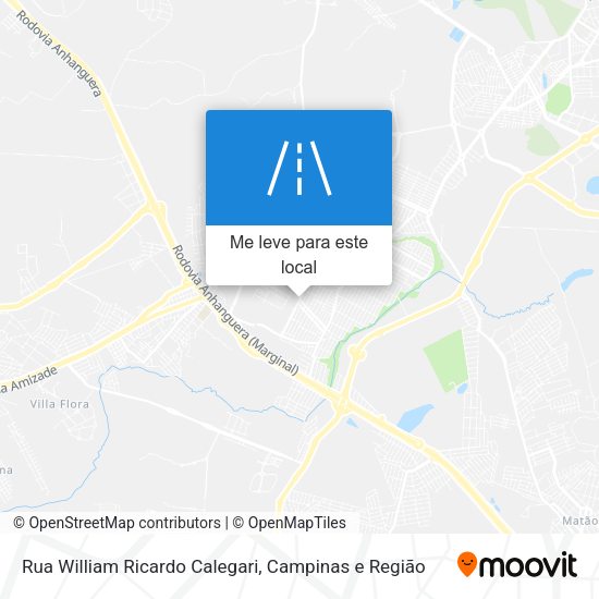 Rua William Ricardo Calegari mapa