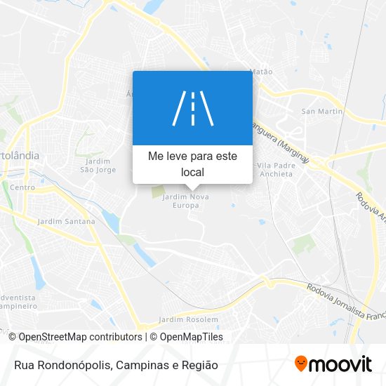 Rua Rondonópolis mapa