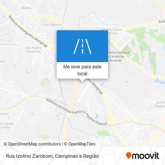 Rua Izolino Zambom mapa