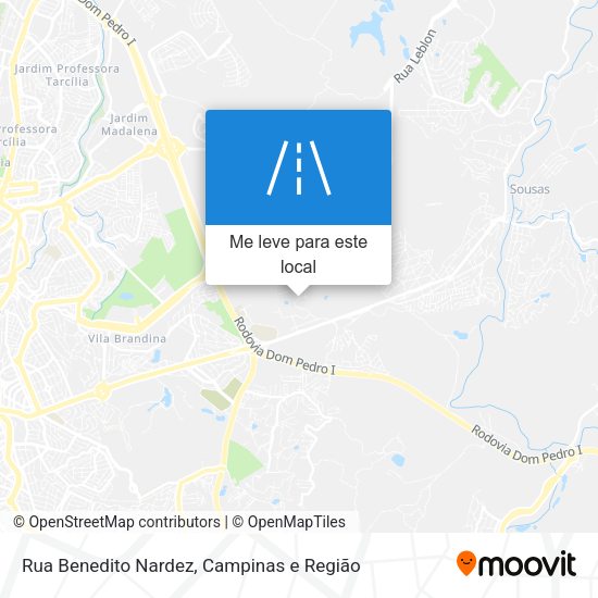 Rua Benedito Nardez mapa