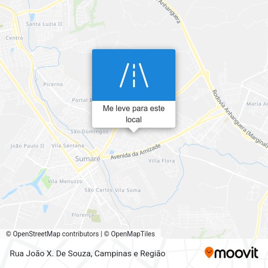 Rua João X. De Souza mapa