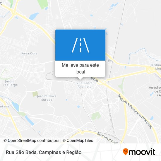 Rua São Beda mapa