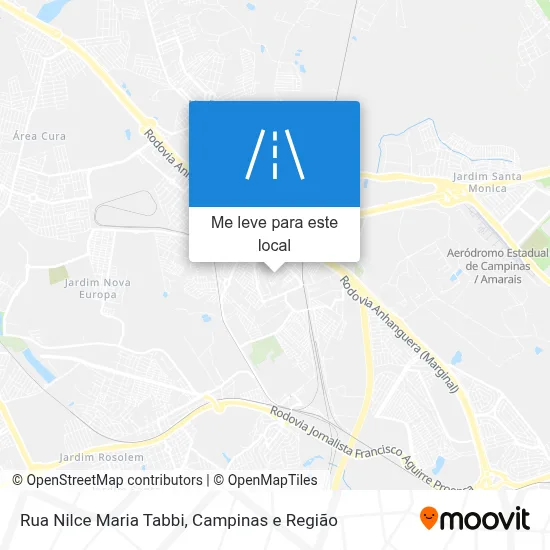Rua Nilce Maria Tabbi mapa
