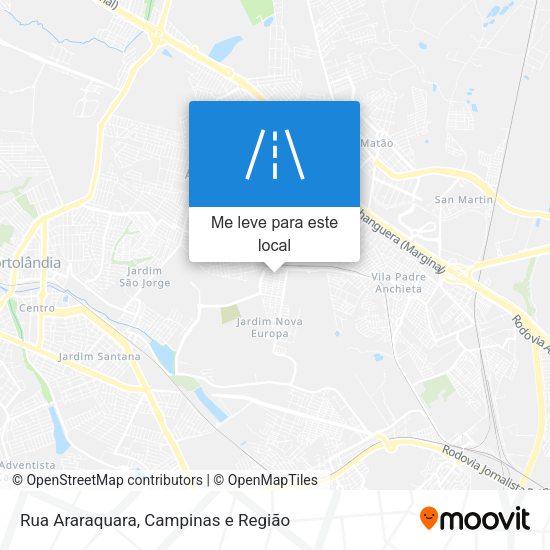Rua Araraquara mapa