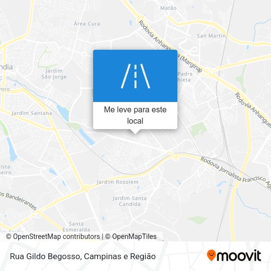 Rua Gildo Begosso mapa