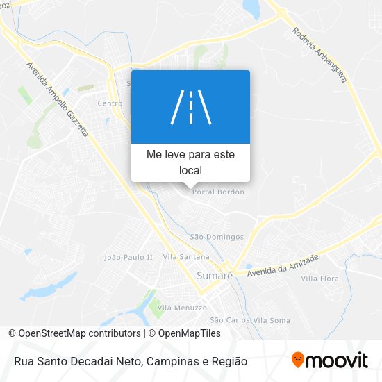 Rua Santo Decadai Neto mapa