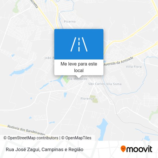 Rua José Zagui mapa
