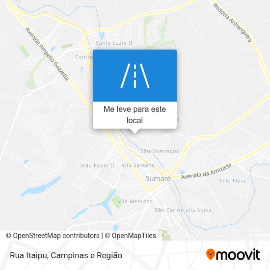 Rua Itaipu mapa