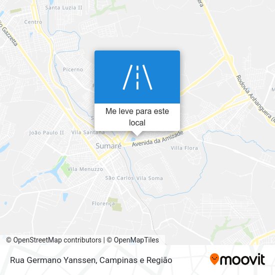 Rua Germano Yanssen mapa