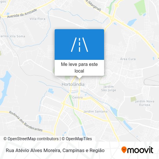 Rua Atévio Alves Moreira mapa