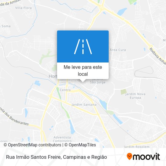 Rua Irmão Santos Freire mapa
