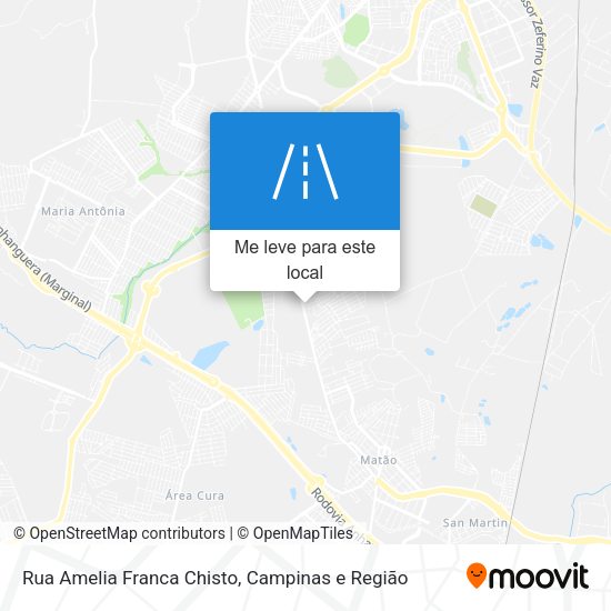 Rua Amelia Franca Chisto mapa