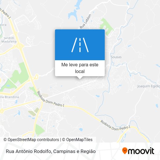 Rua Antônio Rodolfo mapa