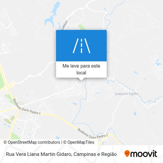 Rua Vera Liana Martin Gidaro mapa