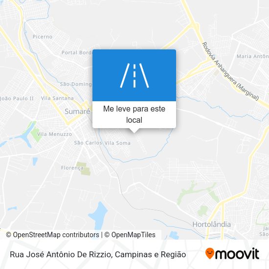 Rua José Antônio De Rizzio mapa
