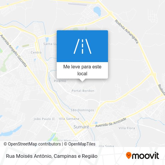 Rua Moisés Antônio mapa